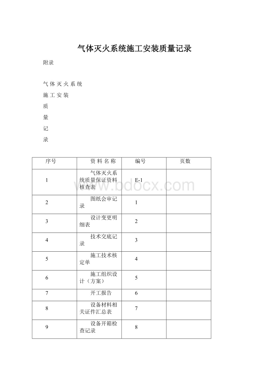 气体灭火系统施工安装质量记录.docx