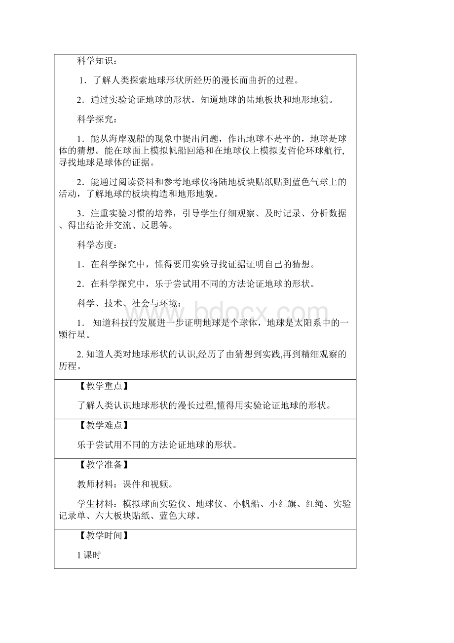 苏教版小学科学第二单元《地球月球和太阳》网格式教案.docx_第3页