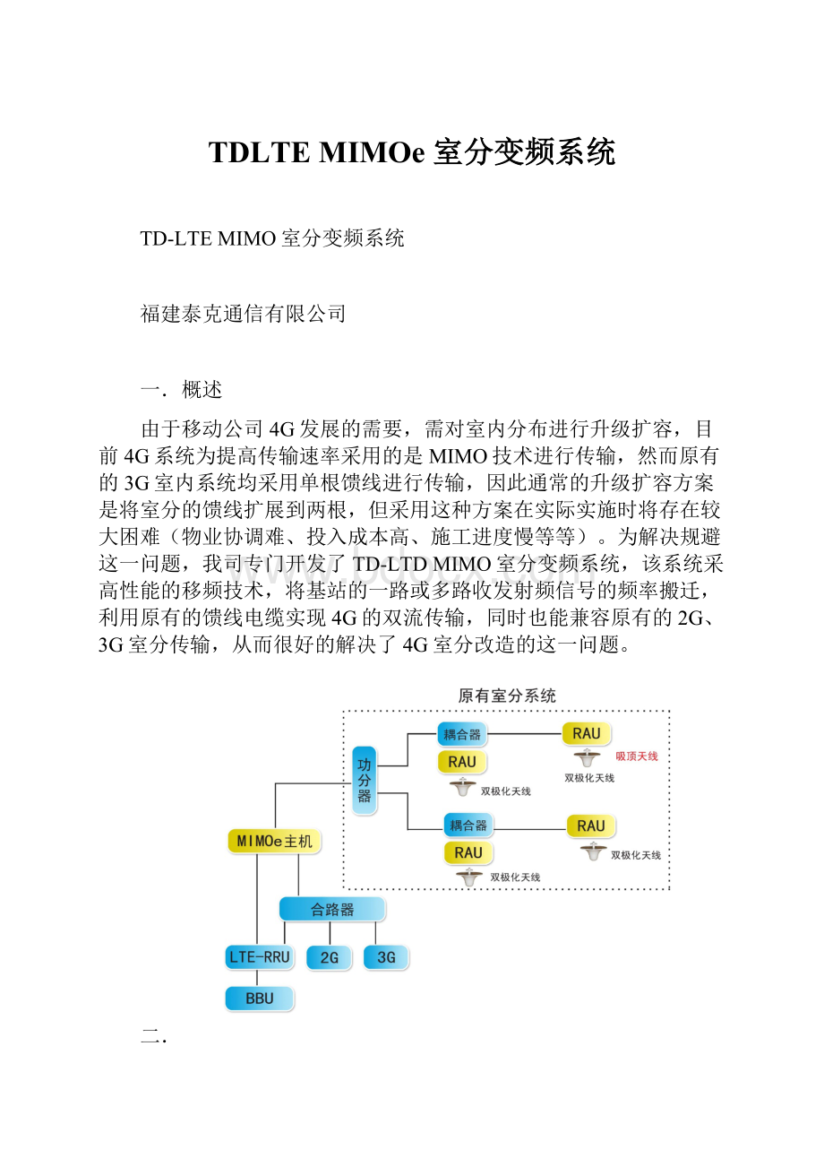 TDLTE MIMOe 室分变频系统.docx_第1页