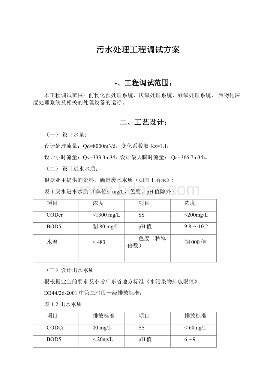 污水处理工程调试方案文档格式.docx_第1页