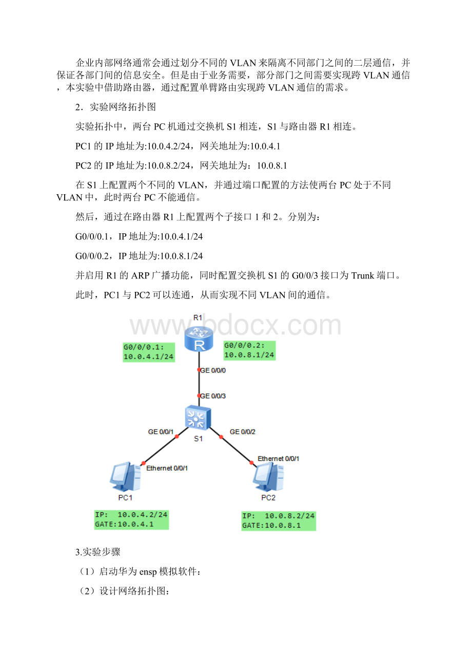 实验四VLAN配置实验Word下载.docx_第2页