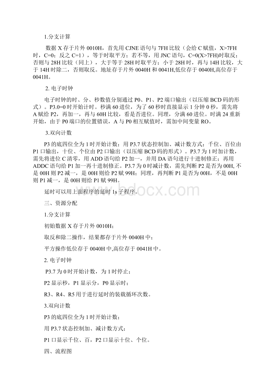 单片机实验报告分支程序设计实验Word文档下载推荐.docx_第2页