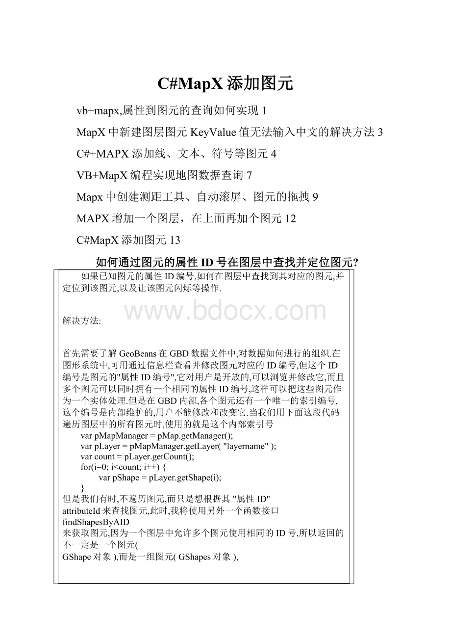 C#MapX添加图元.docx