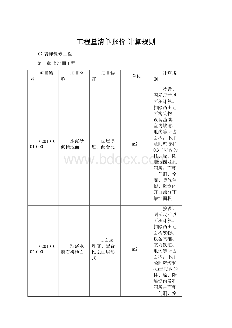 工程量清单报价 计算规则.docx_第1页