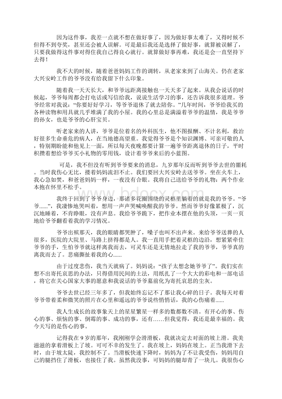 一件悲伤的事作文300字.docx_第3页