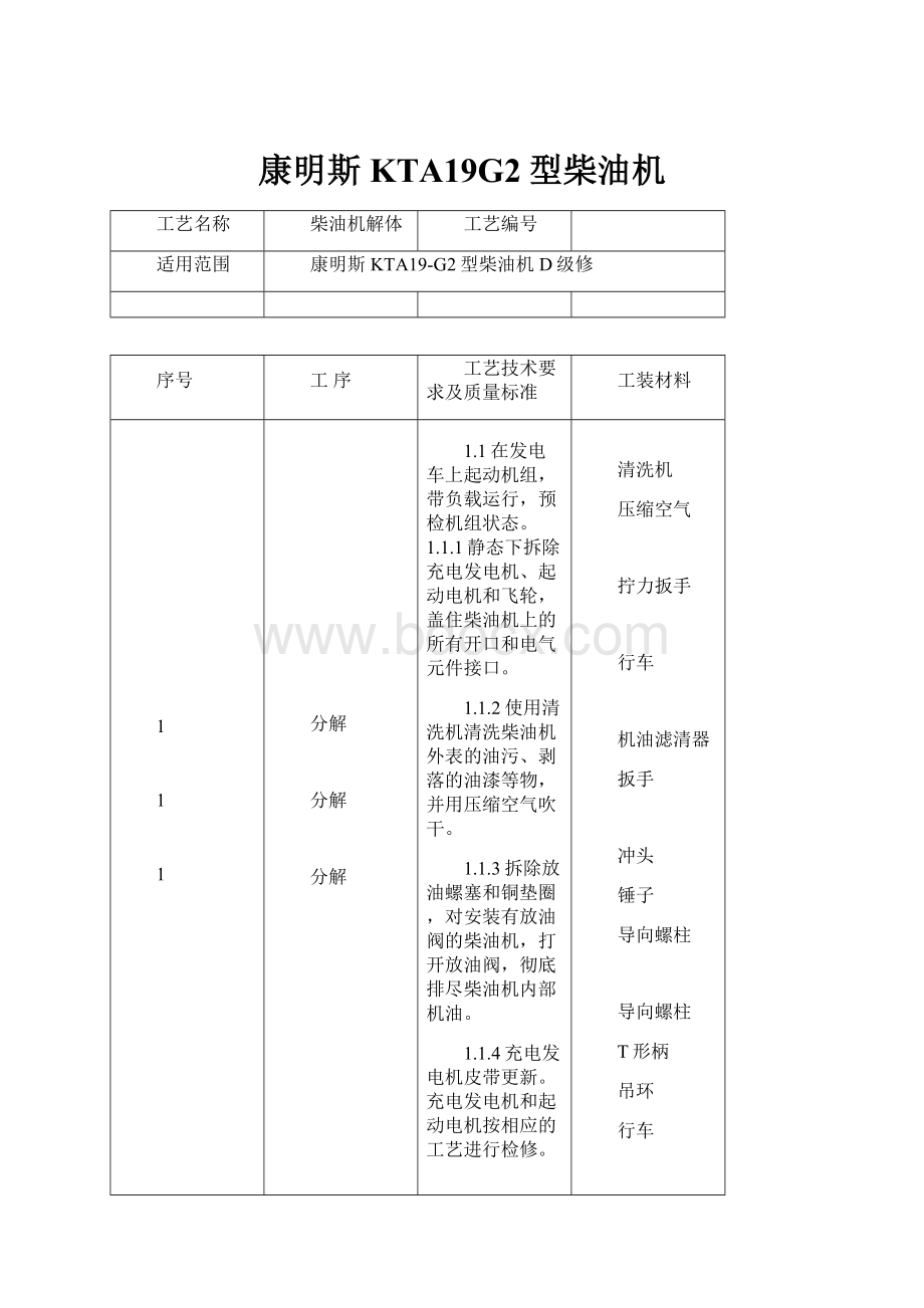 康明斯KTA19G2型柴油机.docx_第1页