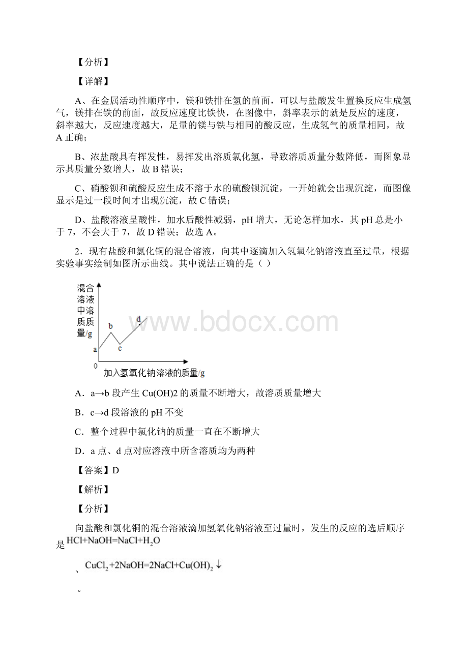 精选中考化学易错题专题复习pH的变化图像附答案.docx_第2页