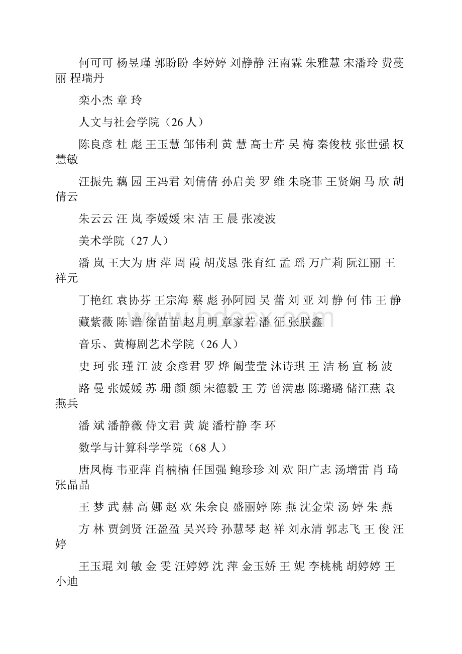 安庆师范学院学年学生评奖评优结果公示Word格式文档下载.docx_第3页