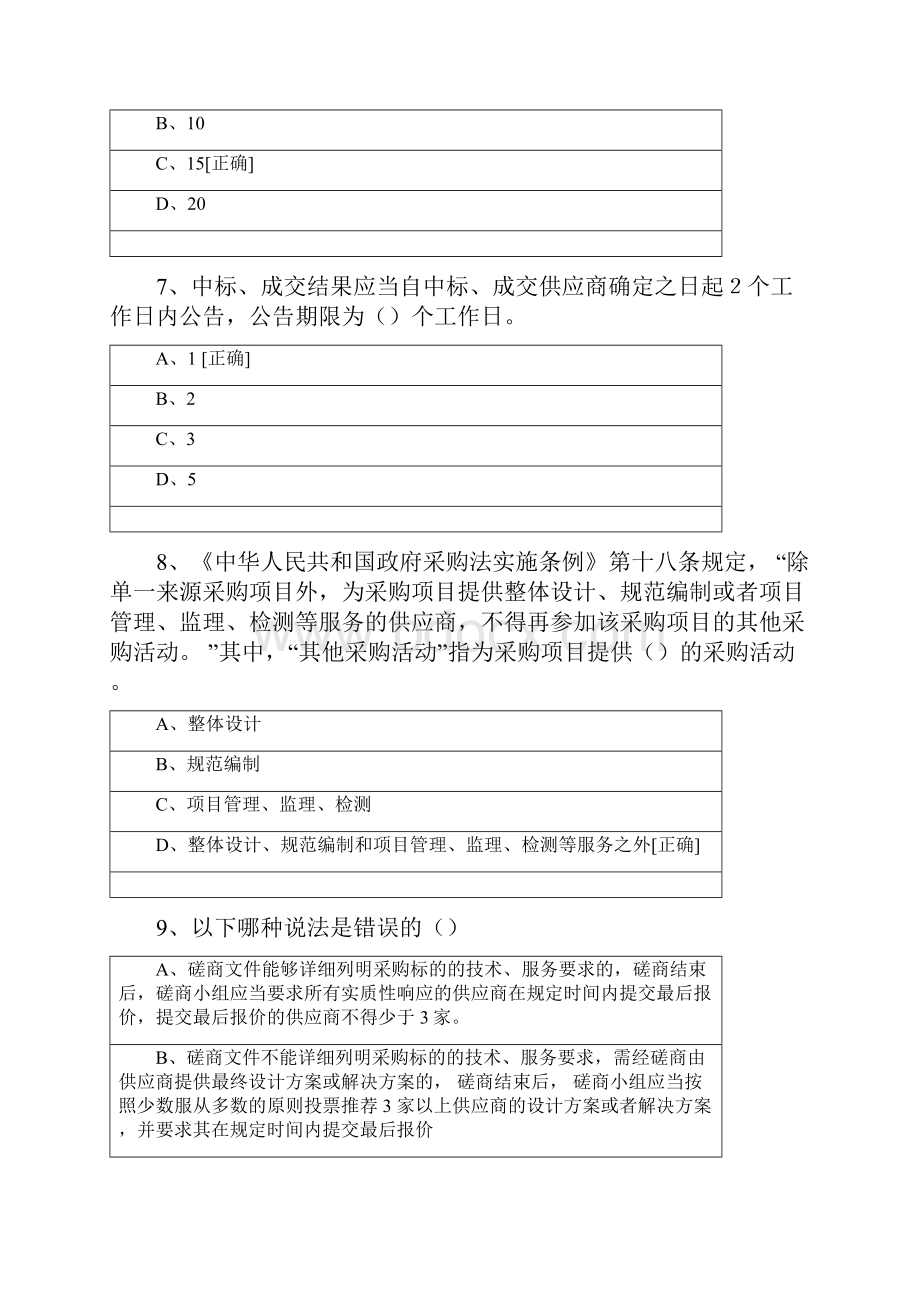 政府采购评审专家考试试题库.docx_第3页