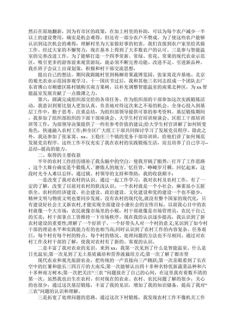 XX农村挂职工作总结Word格式文档下载.docx_第3页