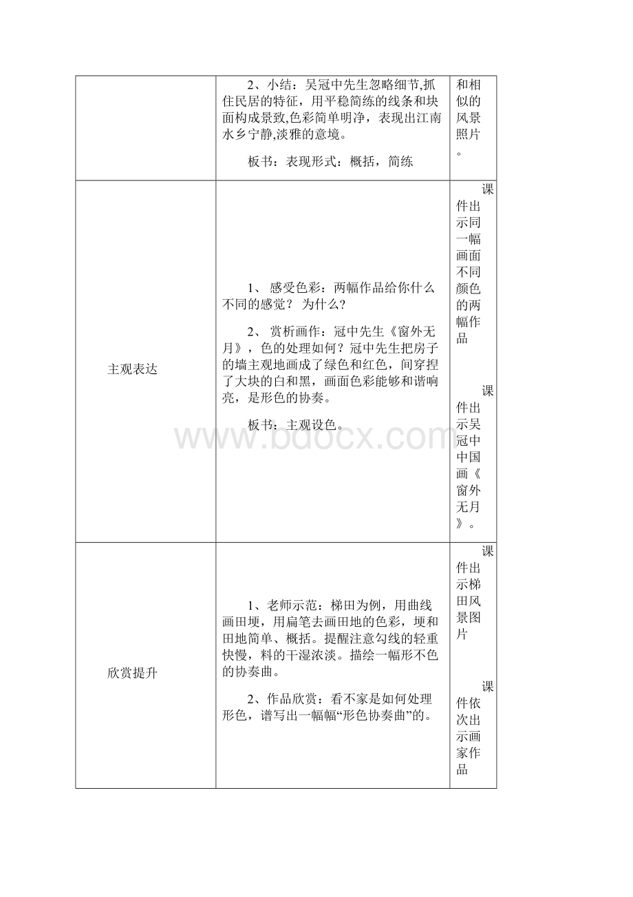 湘教版六年级下册美术第1课形色协奏曲教案.docx_第3页