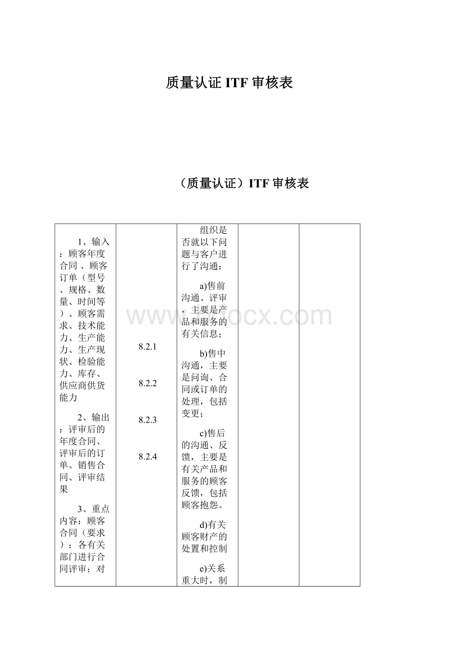 质量认证ITF审核表.docx_第1页