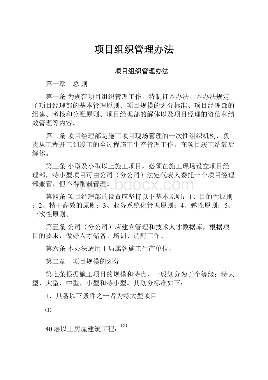 项目组织管理办法Word下载.docx_第1页