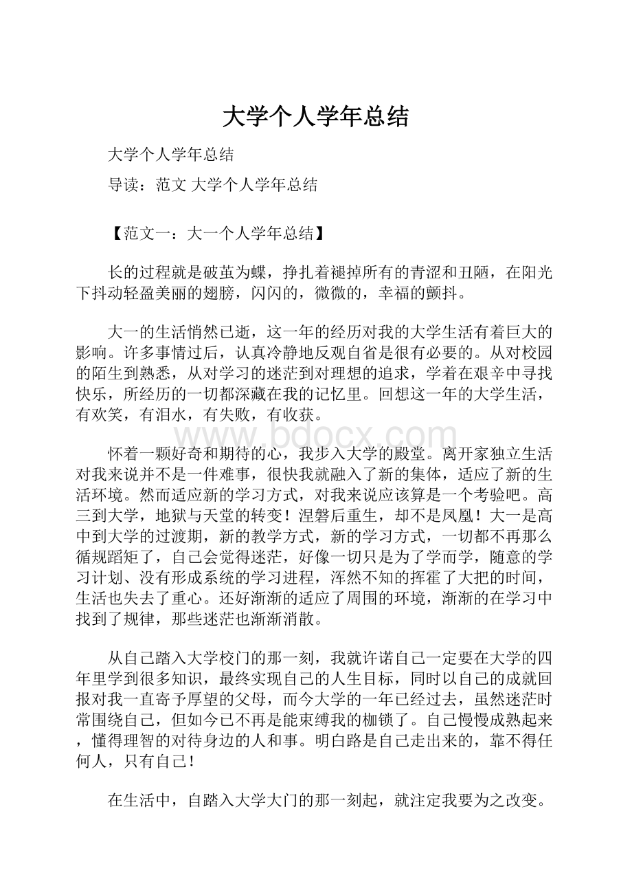 大学个人学年总结.docx