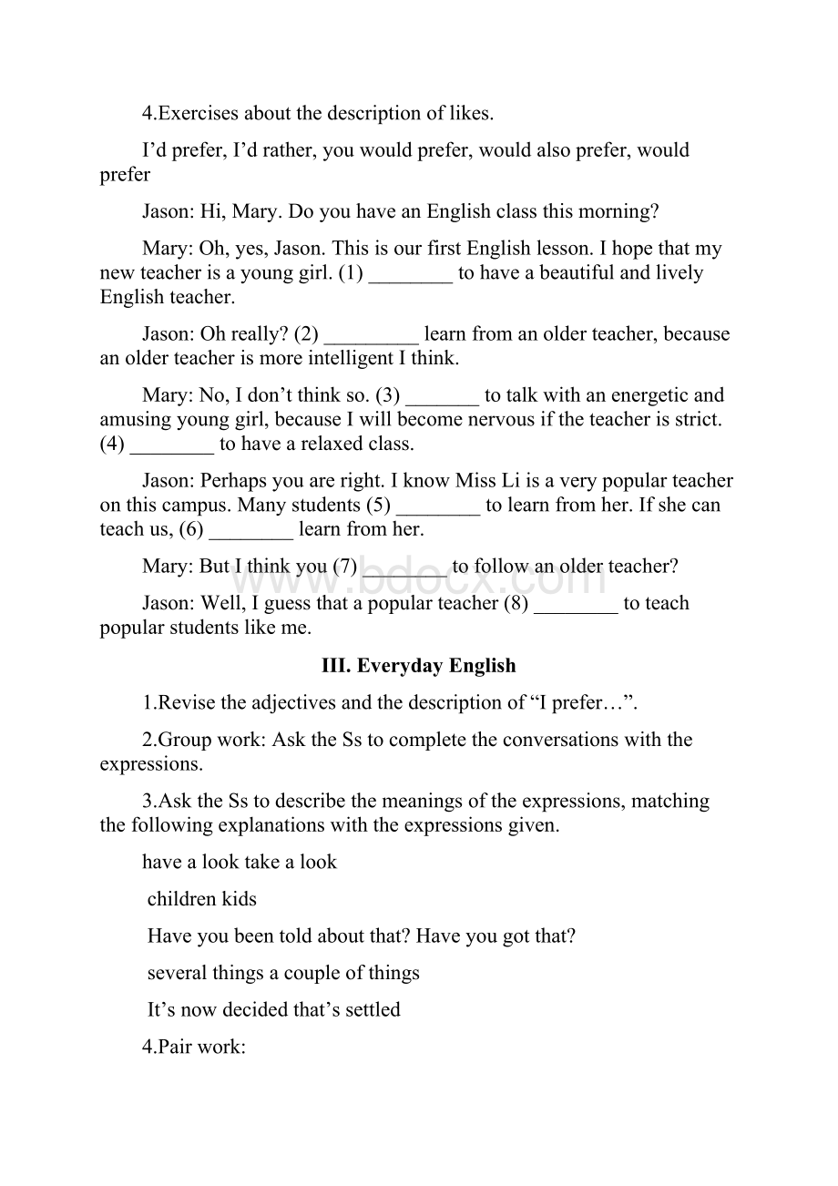 外研版必修一英语Module 2 单元整体教案.docx_第3页