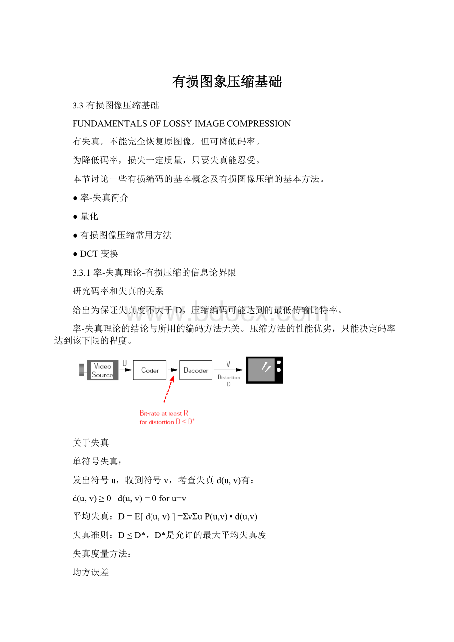 有损图象压缩基础Word格式.docx