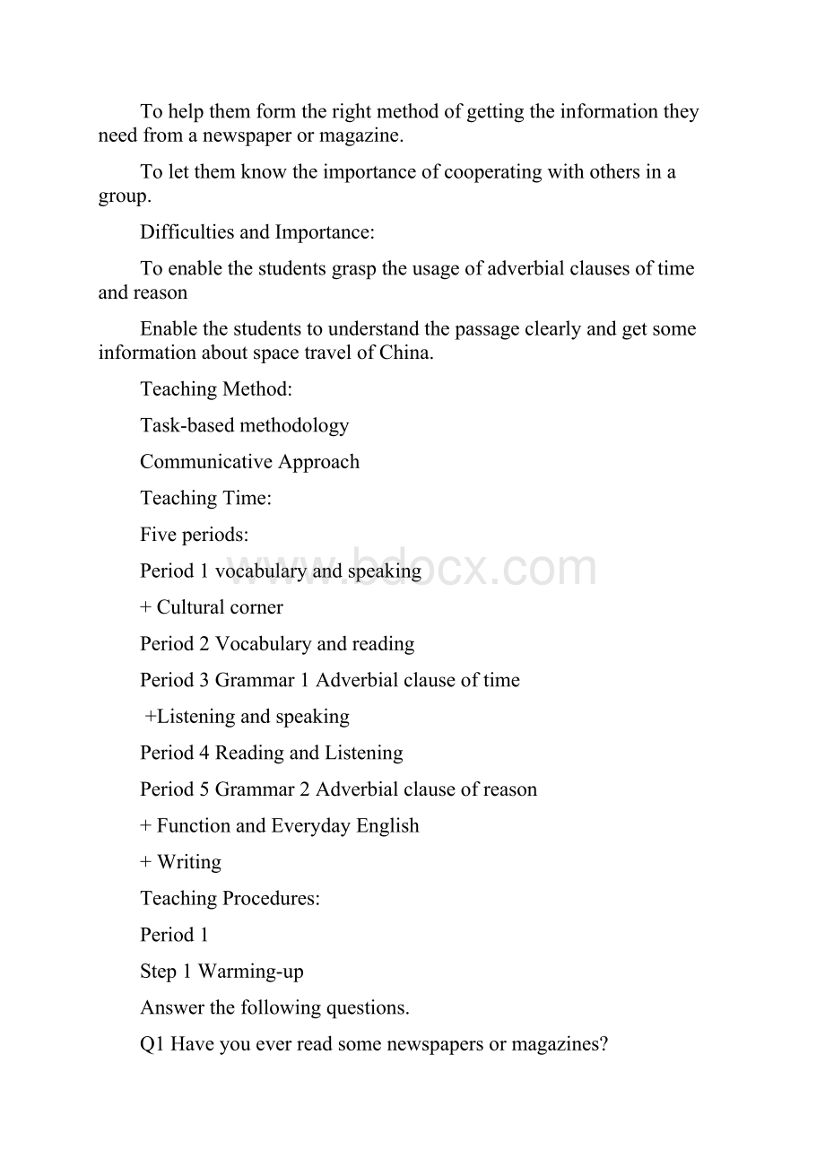 高中英语Module5 Newspapers and Magazines 外研版必修2.docx_第2页