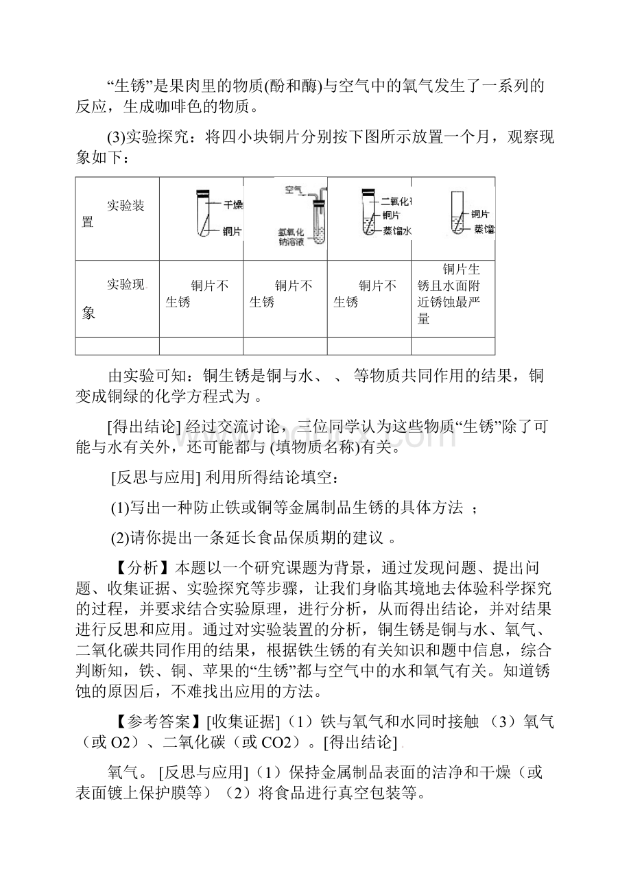 市级重点名校中考化学总复习专题八科学探究学案文档格式.docx_第2页