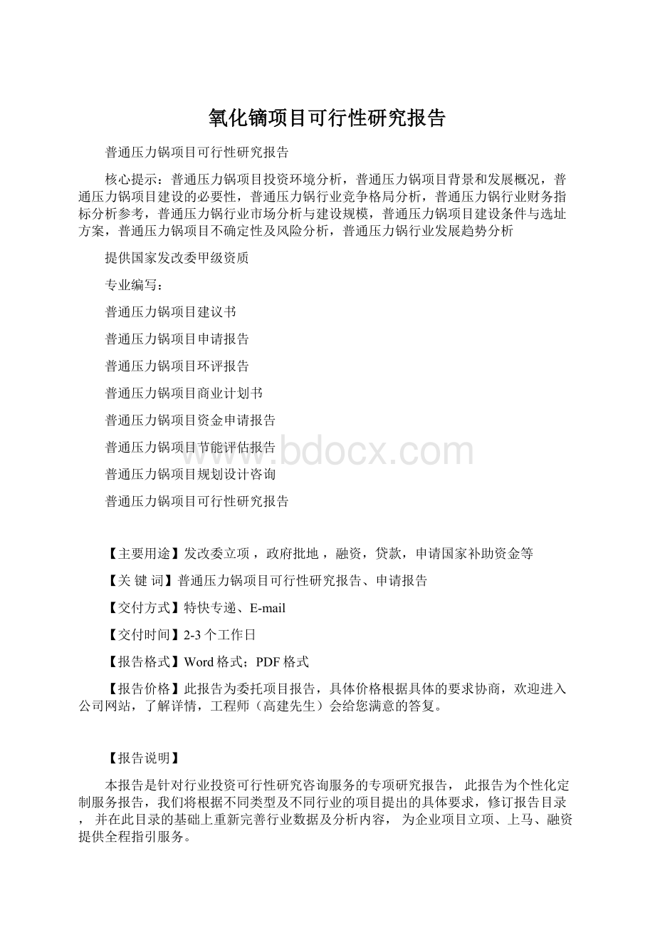 氧化镝项目可行性研究报告.docx_第1页