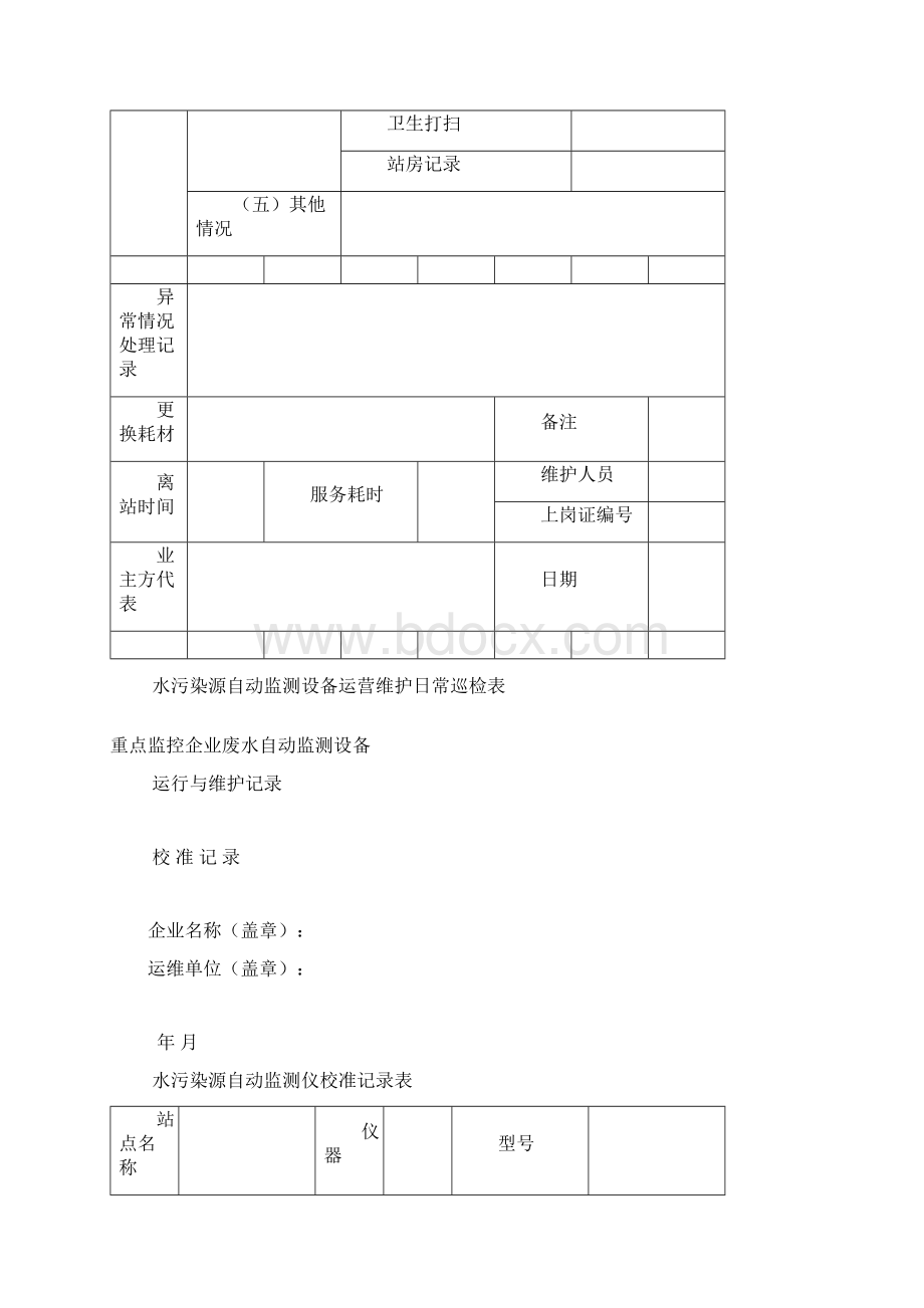 废水自动监测设备运行维护记录Word文件下载.docx_第3页