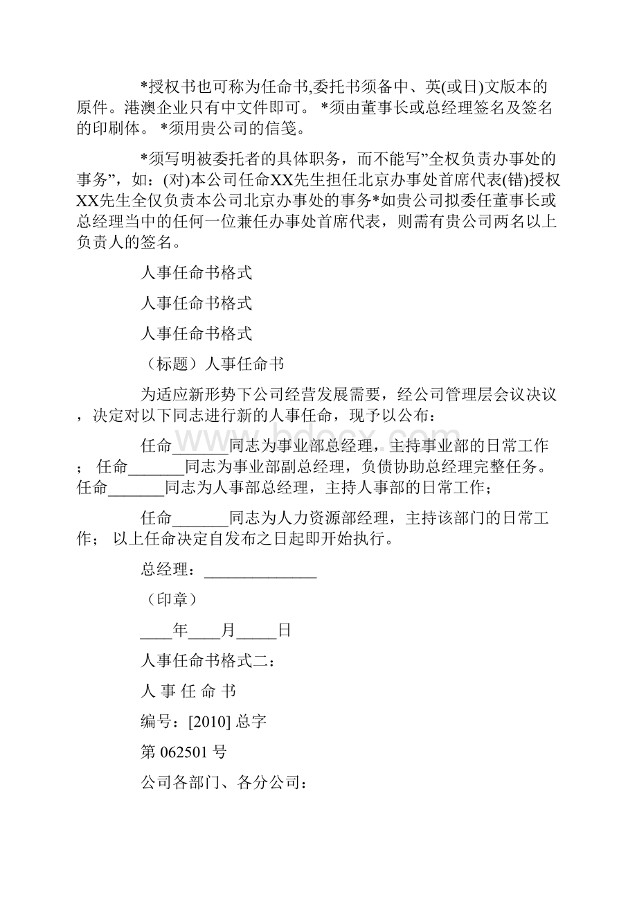 任命书格式Word格式文档下载.docx_第2页