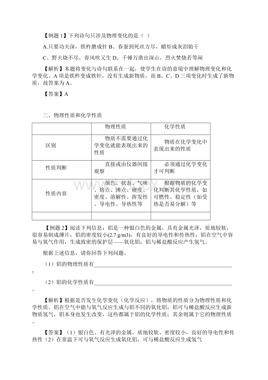 九年级上册化学第一单元复习提纲.docx_第2页