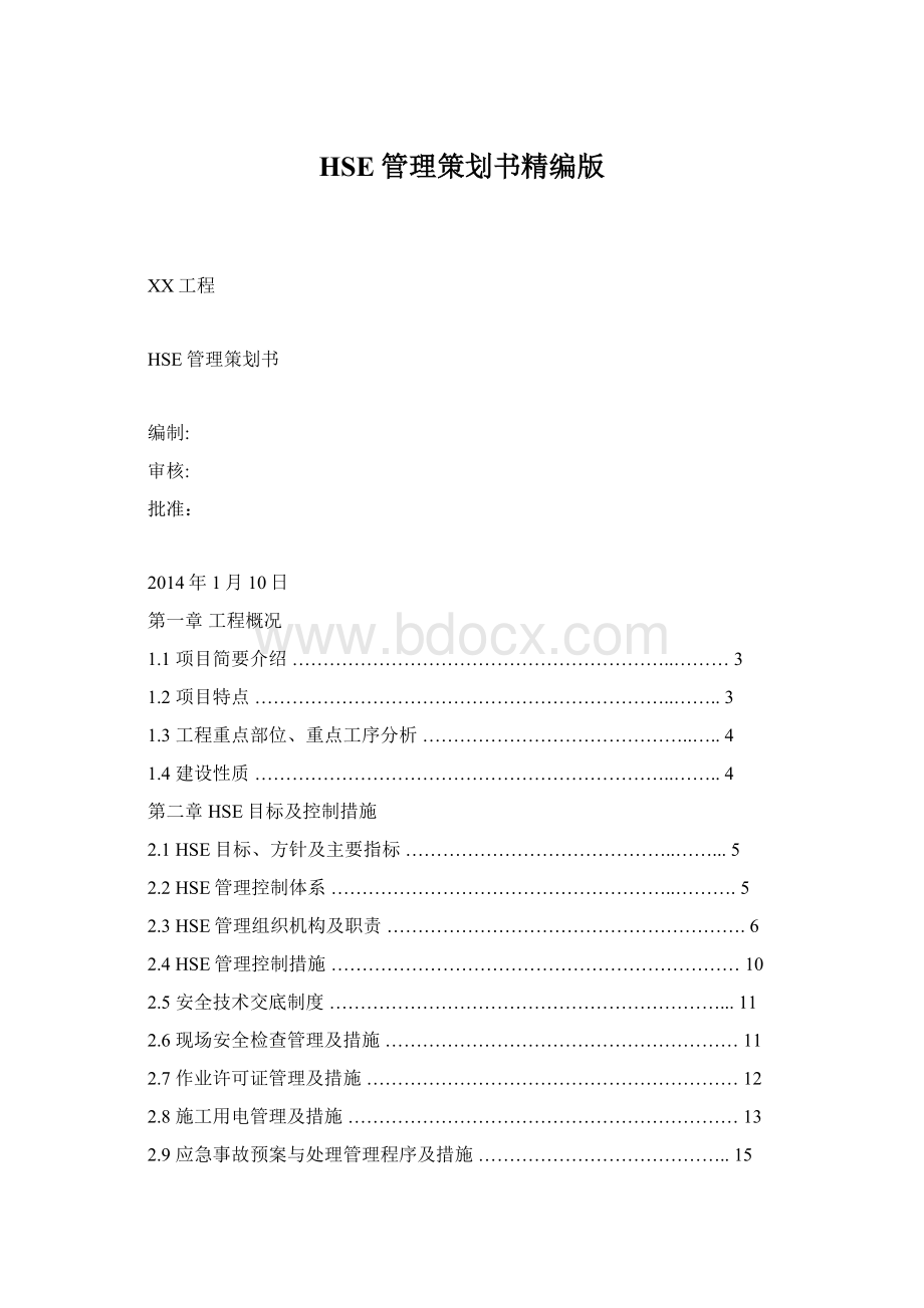 HSE管理策划书精编版.docx