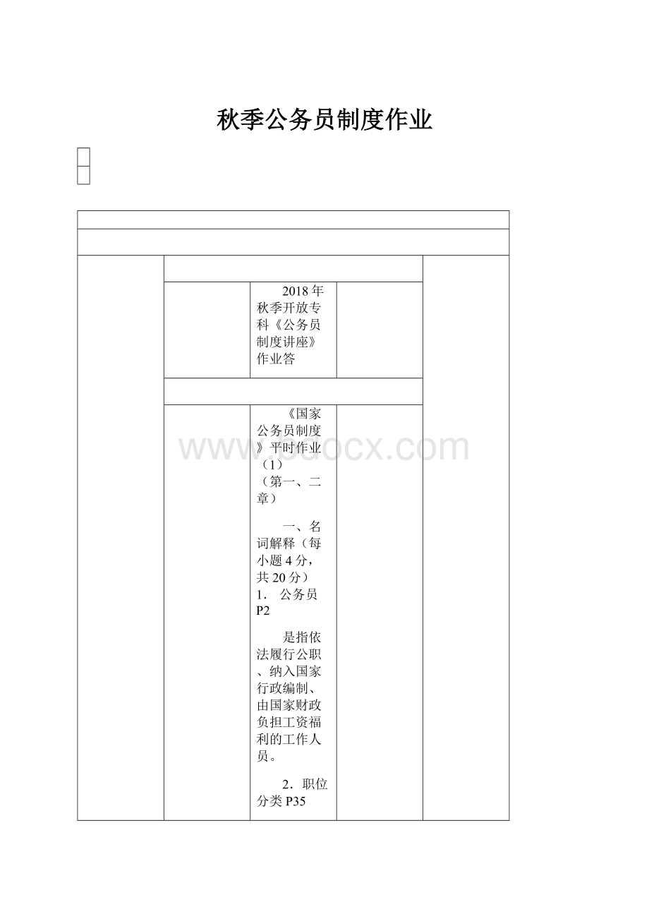 秋季公务员制度作业.docx