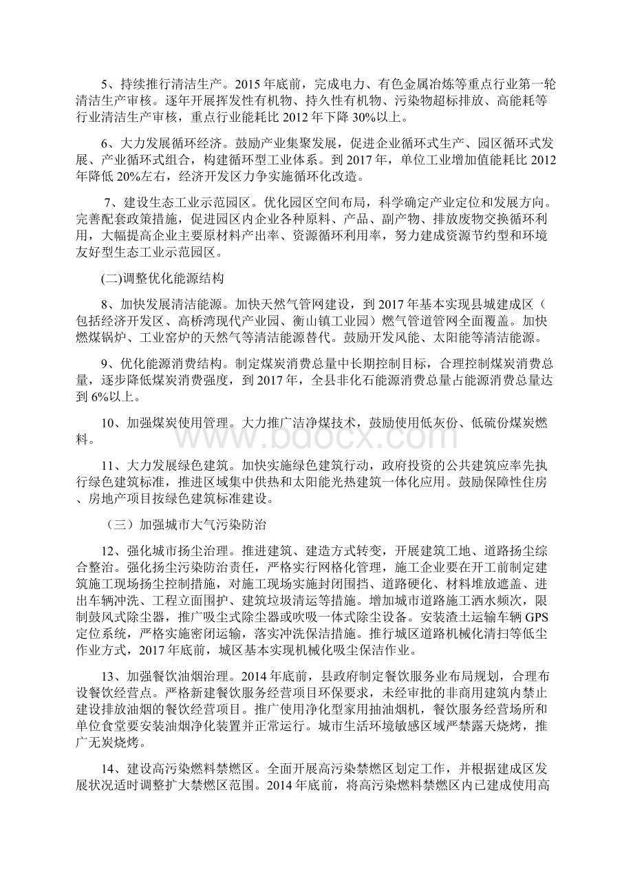 霍山县大气污染防治行动计划实施方案.docx_第2页