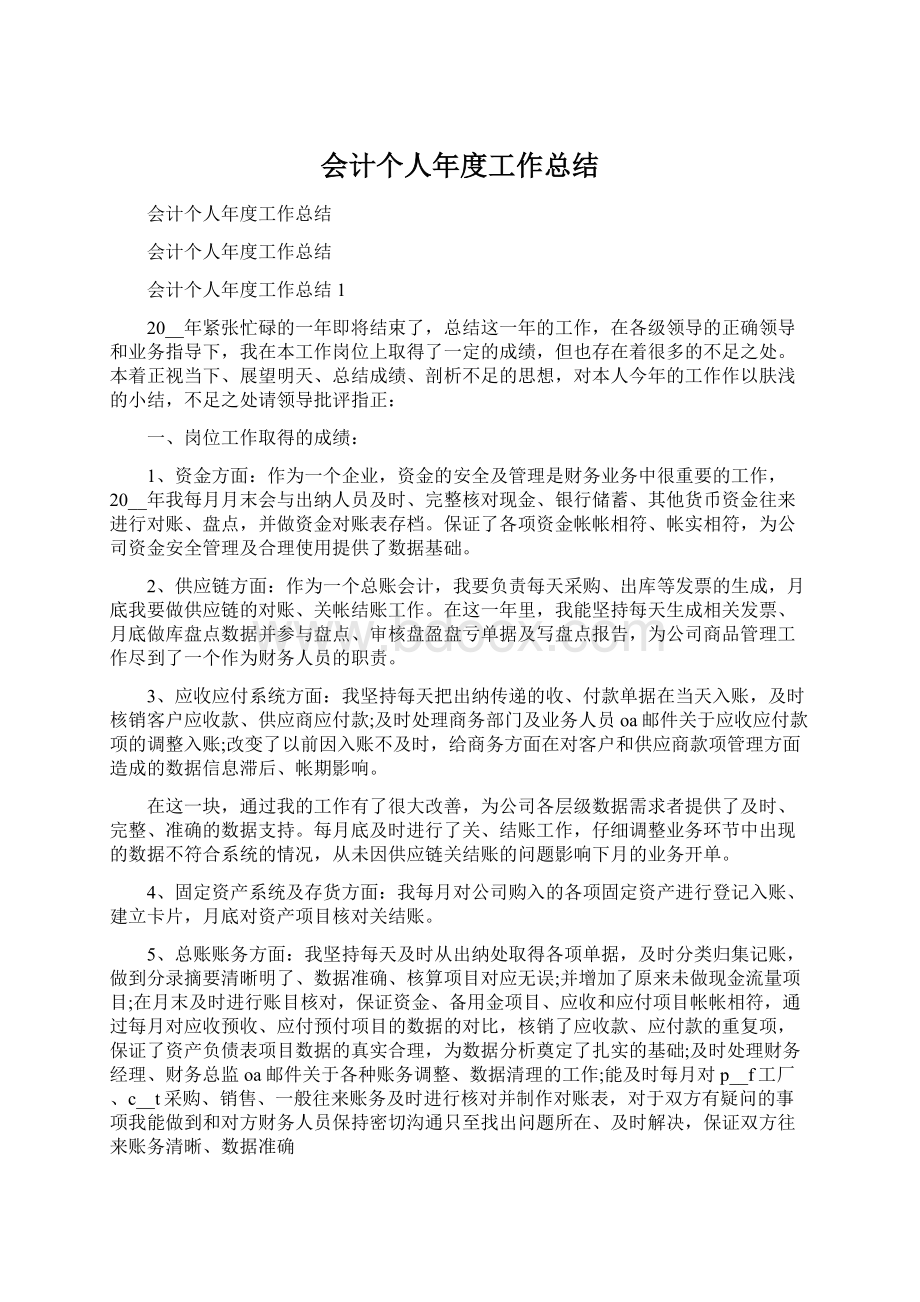 会计个人年度工作总结.docx_第1页