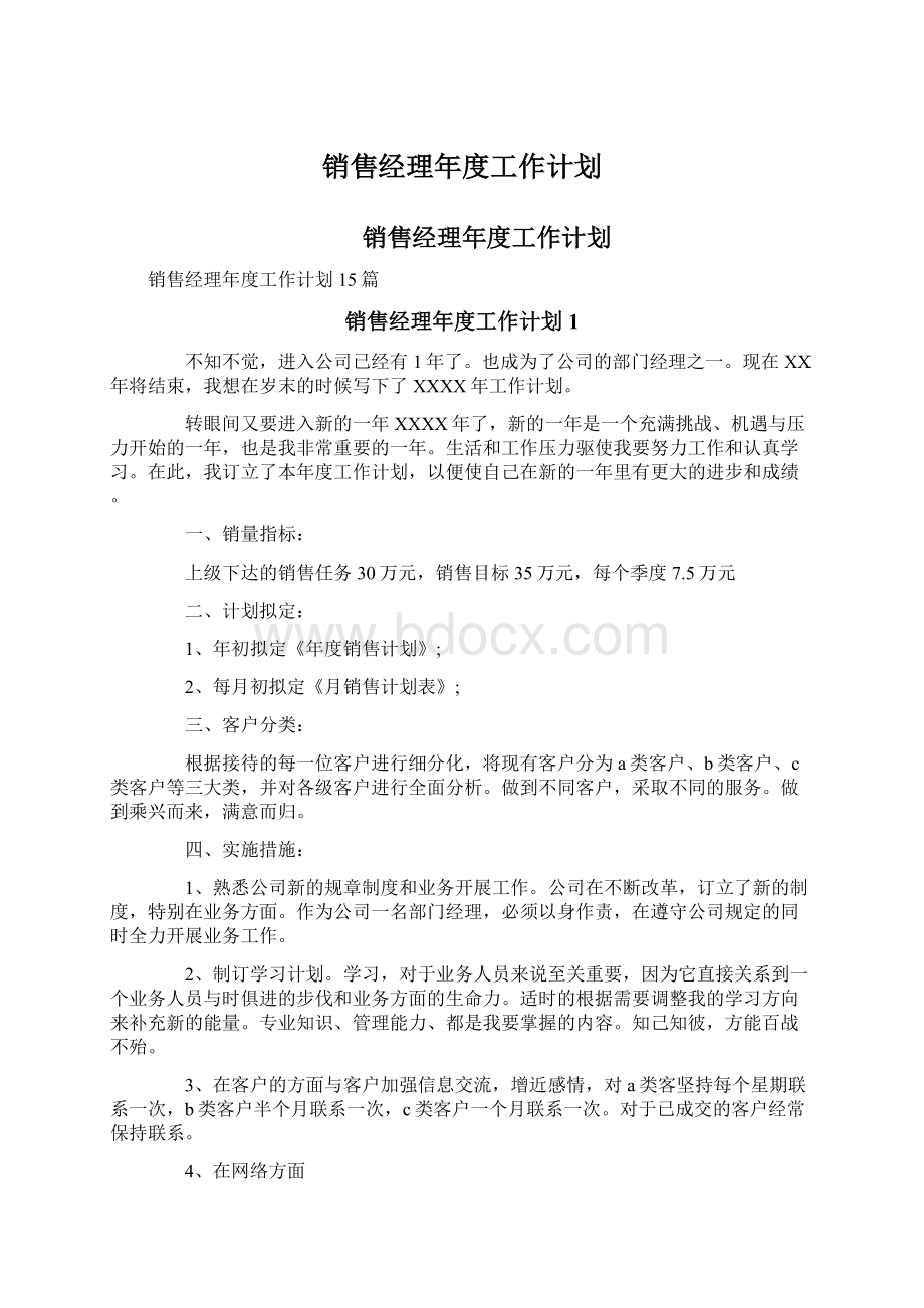 销售经理年度工作计划.docx