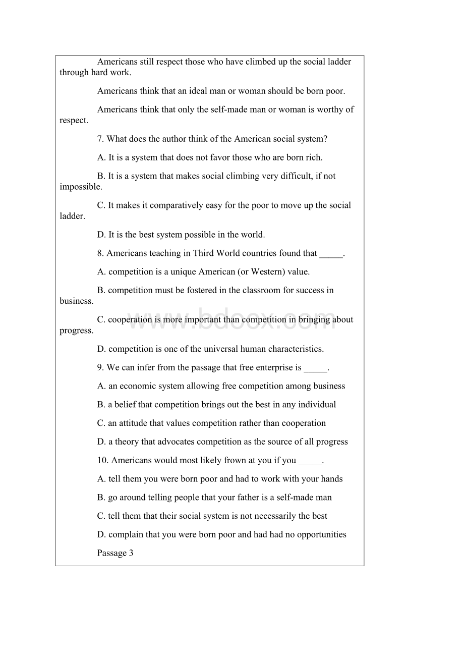 山东成人学士学位英语考试试题及答案.docx_第3页