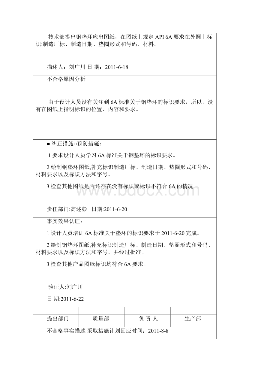 整理纠正和预防措施处理单.docx_第2页