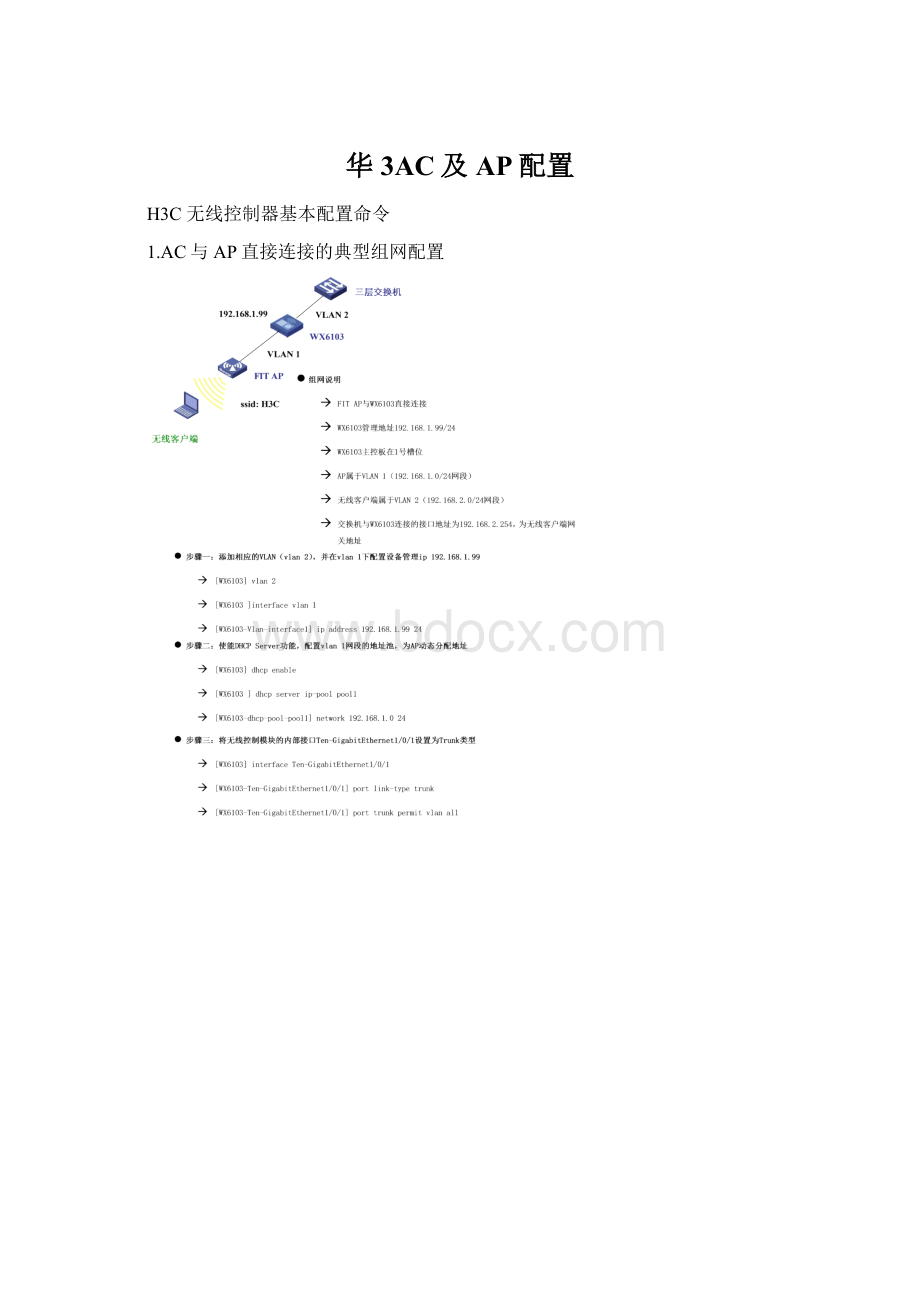 华3AC及AP配置Word文件下载.docx