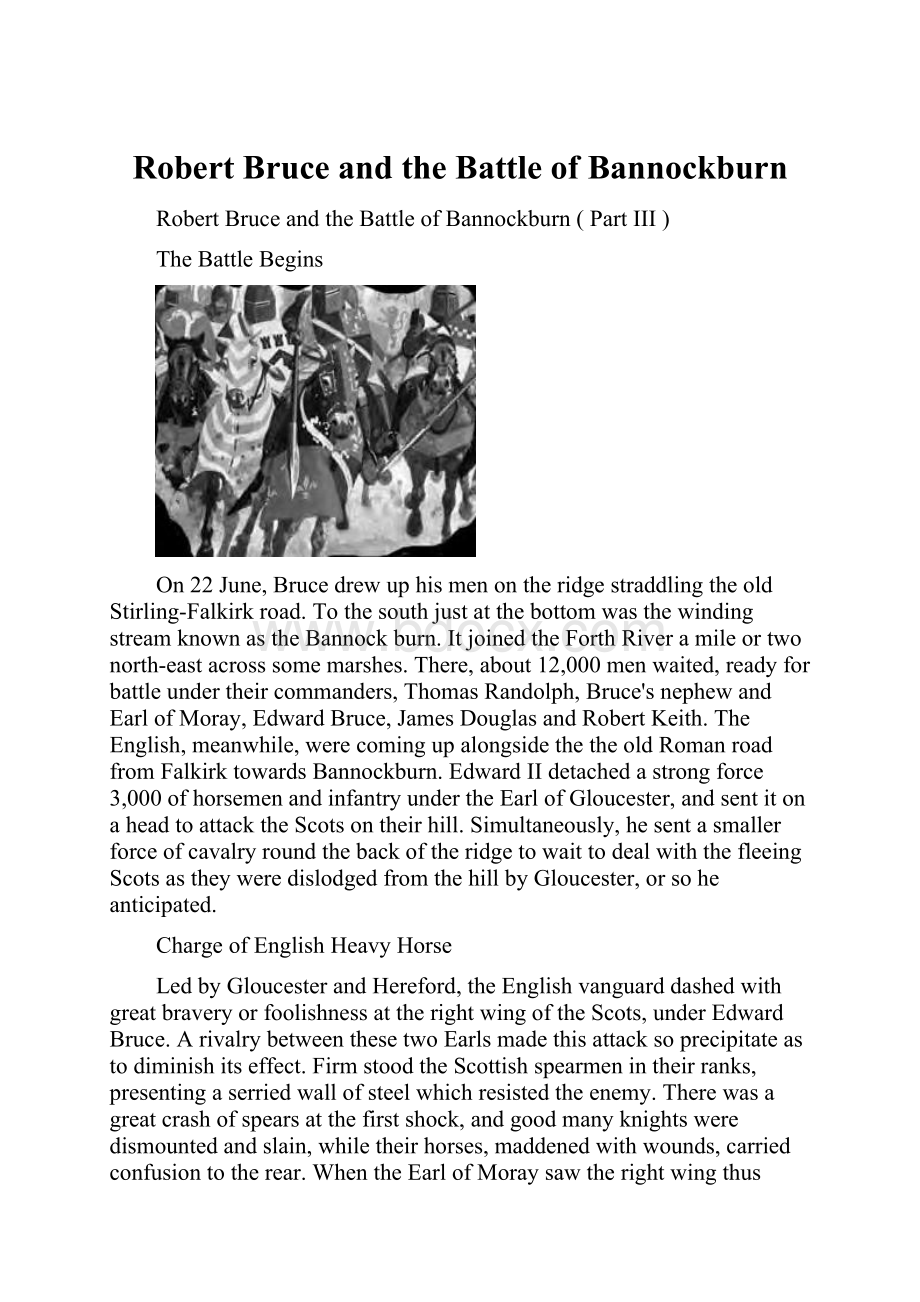 Robert Bruce and the Battle of BannockburnWord下载.docx_第1页