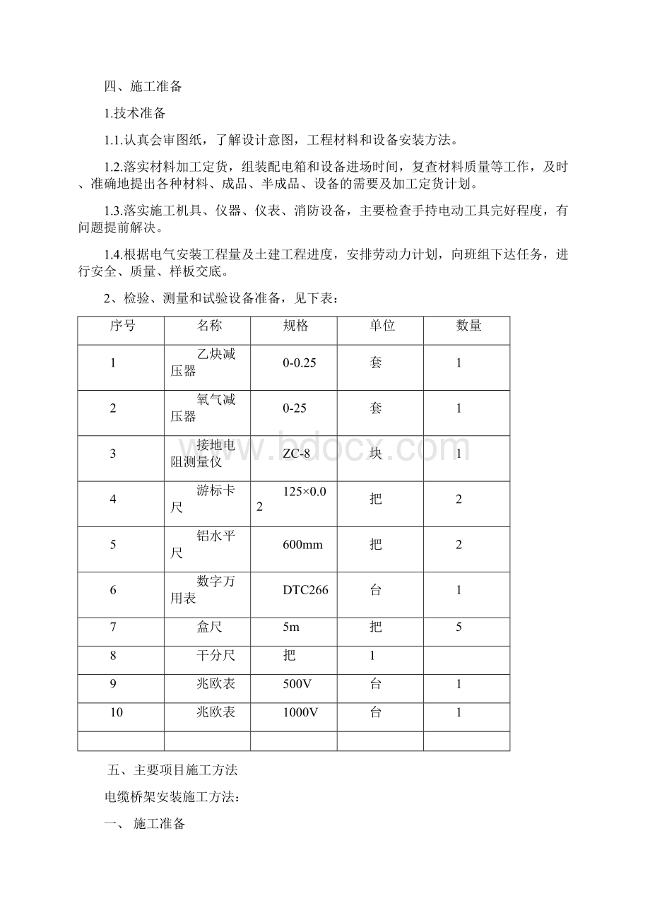 电缆桥架安装施工设计方案Word格式文档下载.docx_第3页