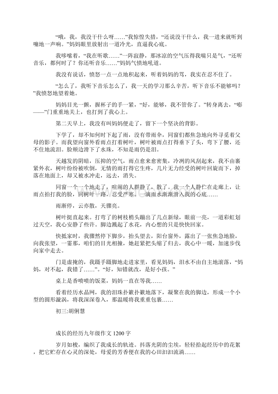 成长的经历九年级作文1200字.docx_第3页