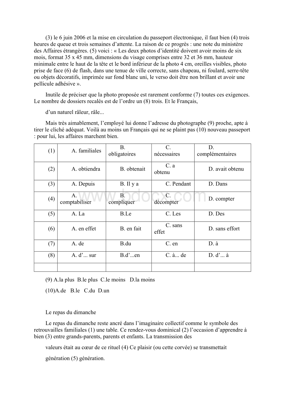 法语完形填空专项训练Word文件下载.docx_第3页