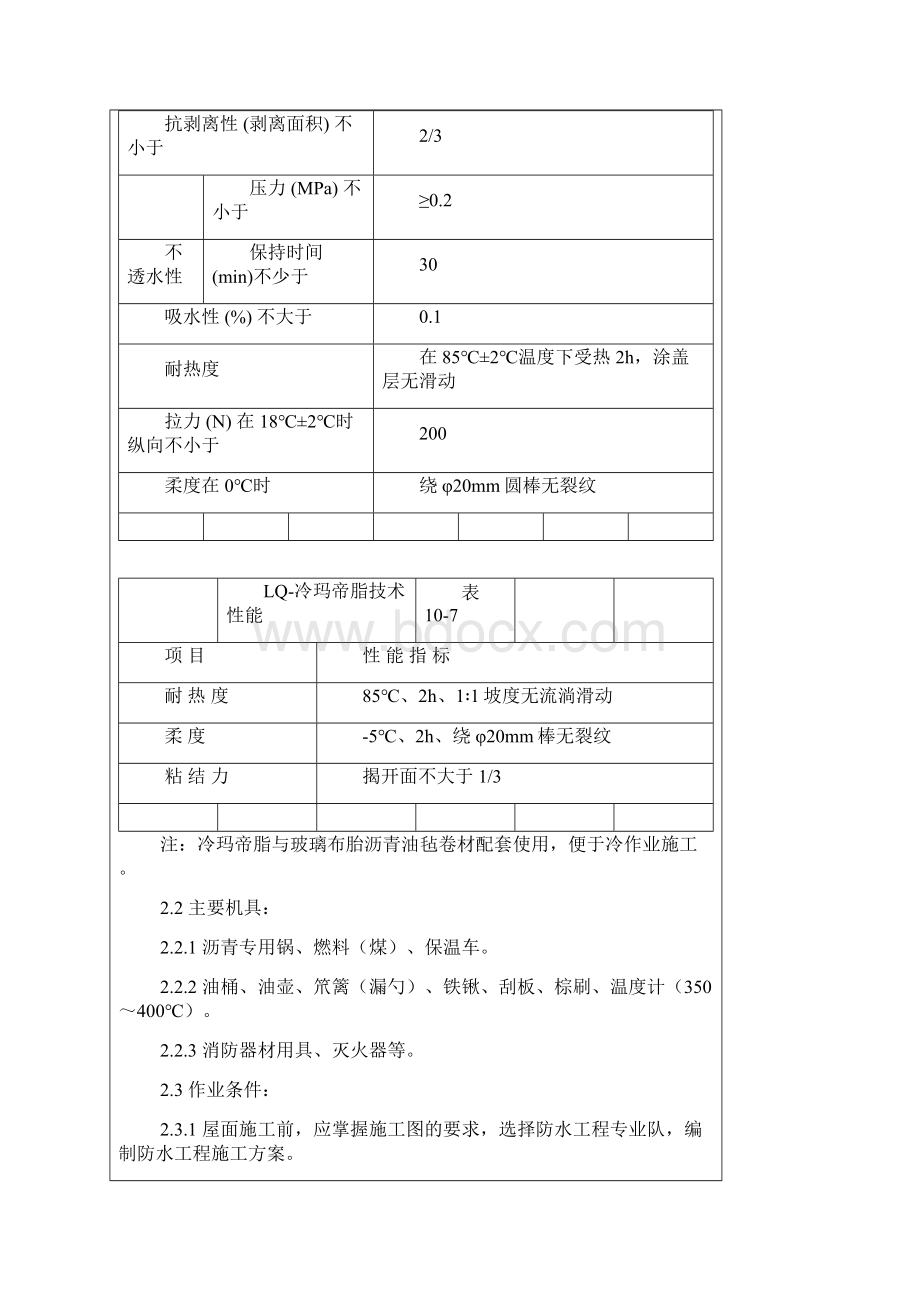 沥青油毡卷材屋面防水层施工技术交底.docx_第3页