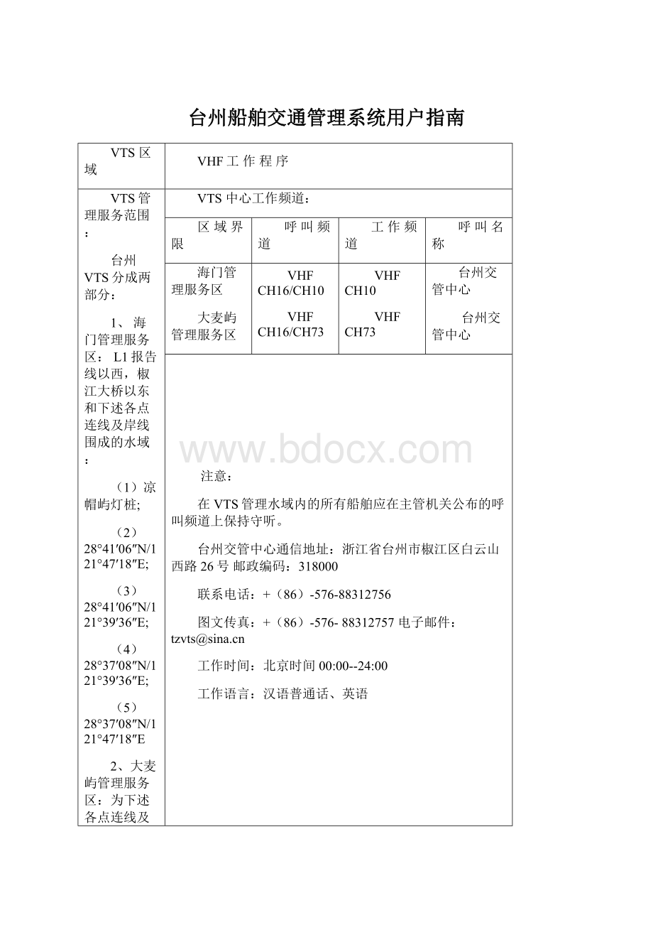 台州船舶交通管理系统用户指南Word文档下载推荐.docx