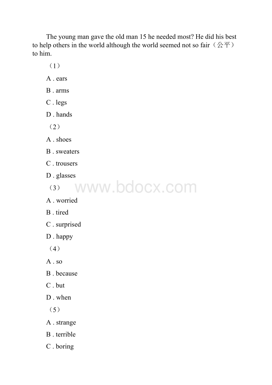 鲁教版学年七年级上学期英语第三次月考C卷.docx_第2页