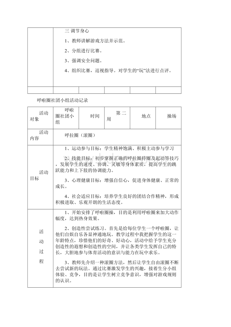 最新呼啦圈社团活动记录.docx_第2页