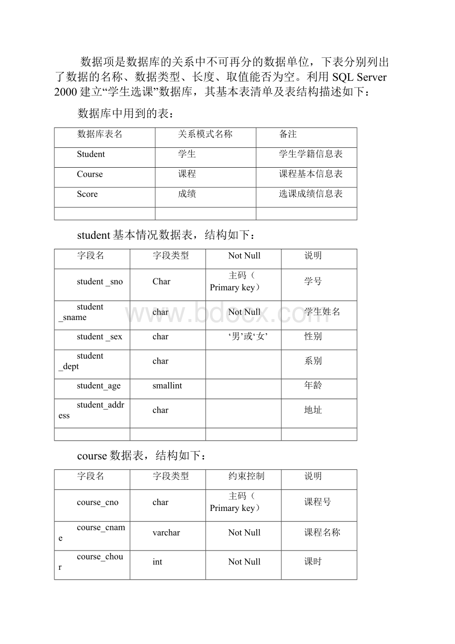 51CTO下载数据库课程设计学生成绩管理系统.docx_第3页