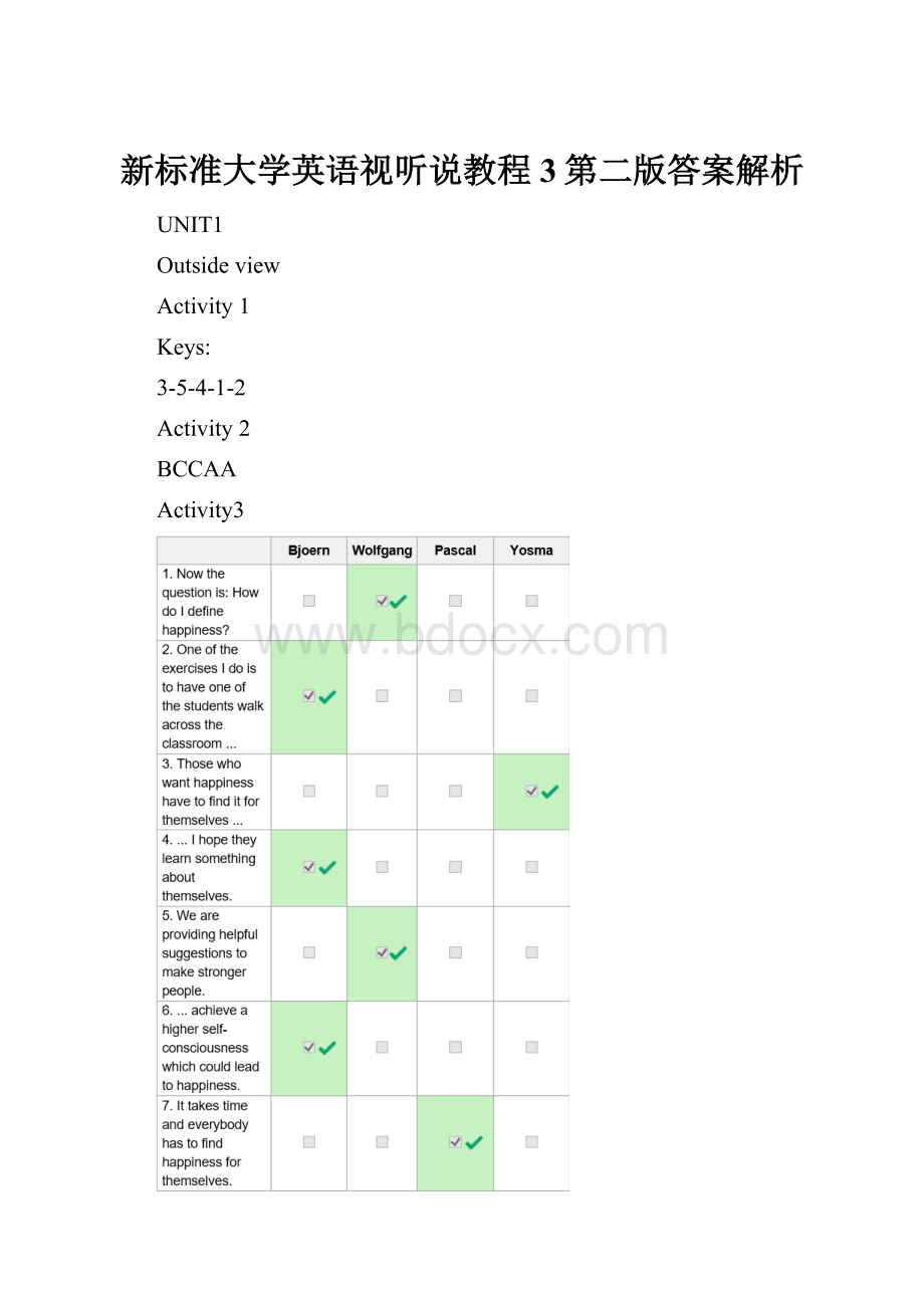 新标准大学英语视听说教程3第二版答案解析.docx_第1页