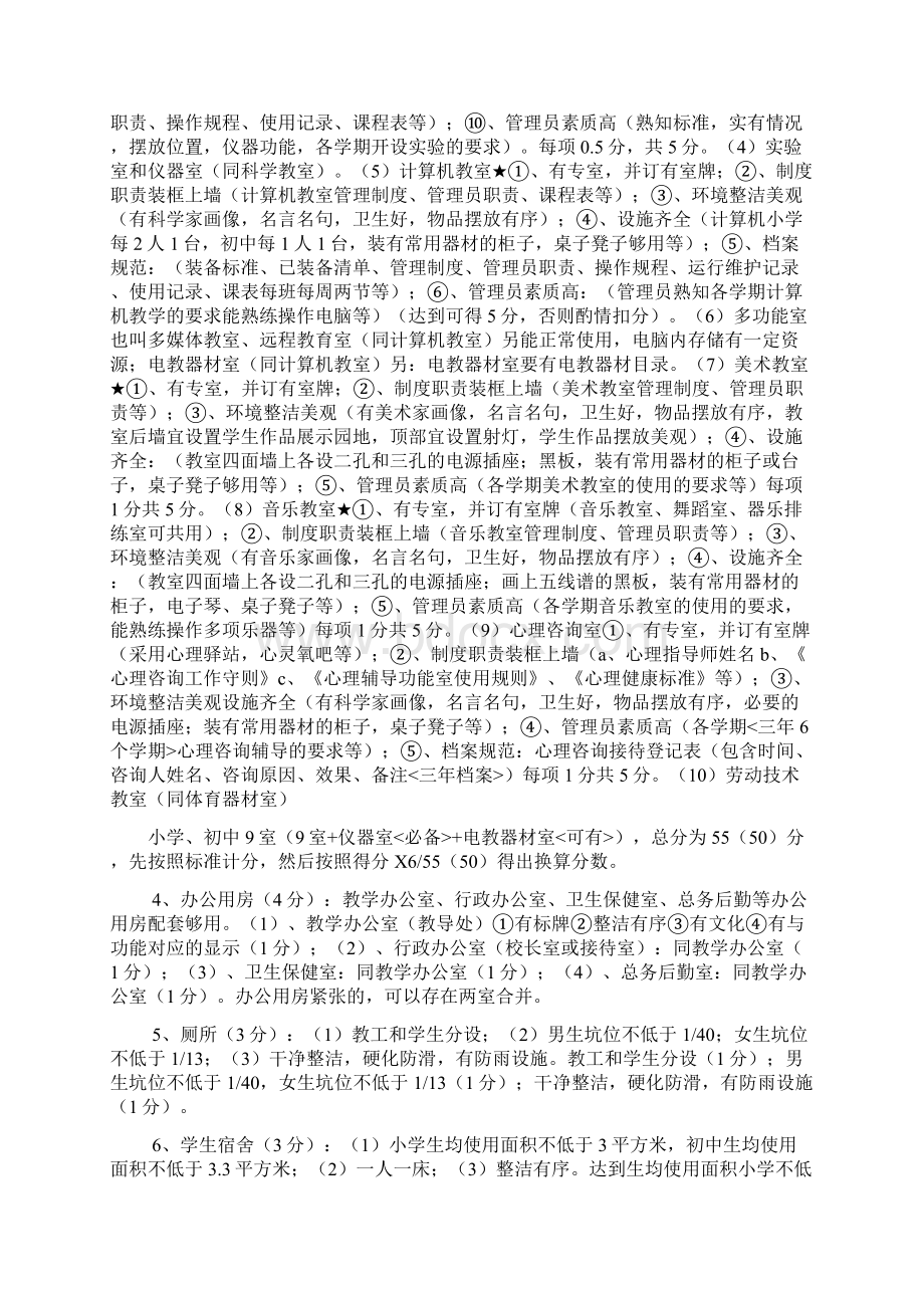 学校自评计分标准细则打分标准.docx_第3页