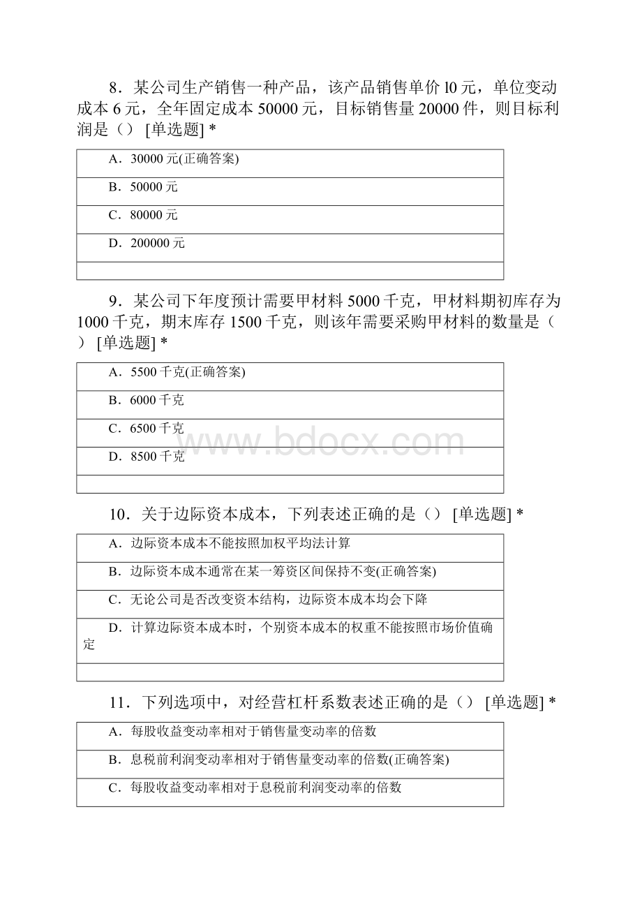 湖南理工学院工程管理专业学年第一学期财务管理学模拟测试Word文件下载.docx_第3页