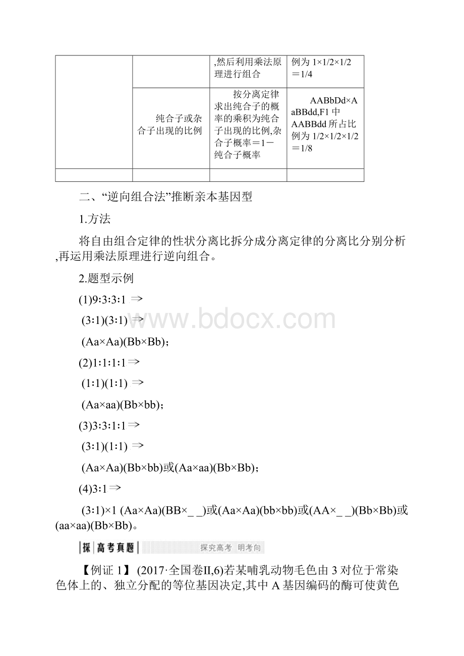 考点加强课2 自由组合定律解题方法与遗传实验设计归纳.docx_第2页