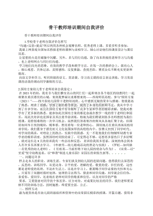 骨干教师培训期间自我评价Word格式.docx