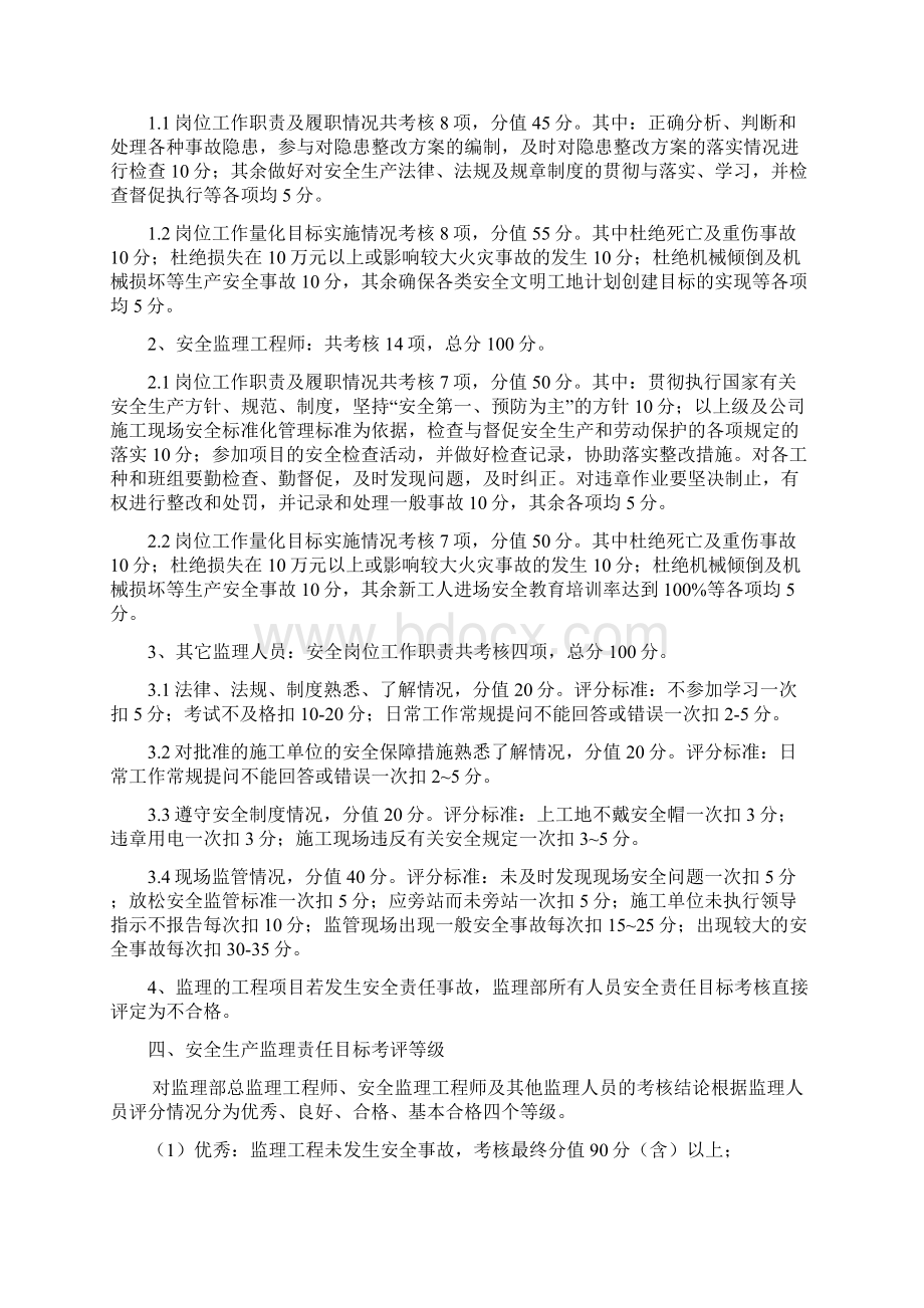 监理人员安全生产责任目标考核办法.docx_第2页