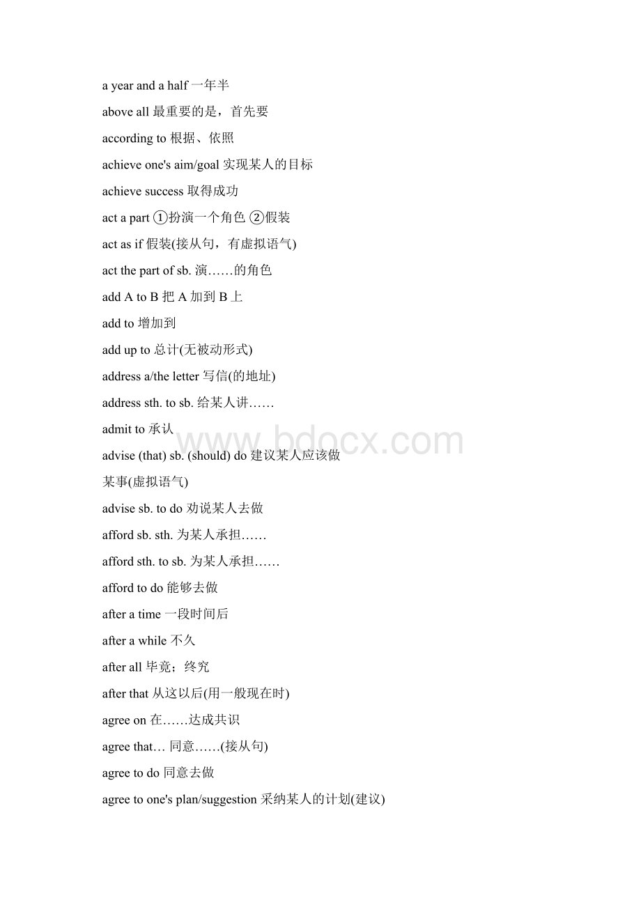 高考英语完形填空常用短语集合希望对高考学子有用.docx_第3页